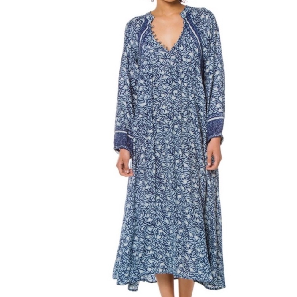 Natalie Martin Fiore Silk Floral Maxi Dress size S